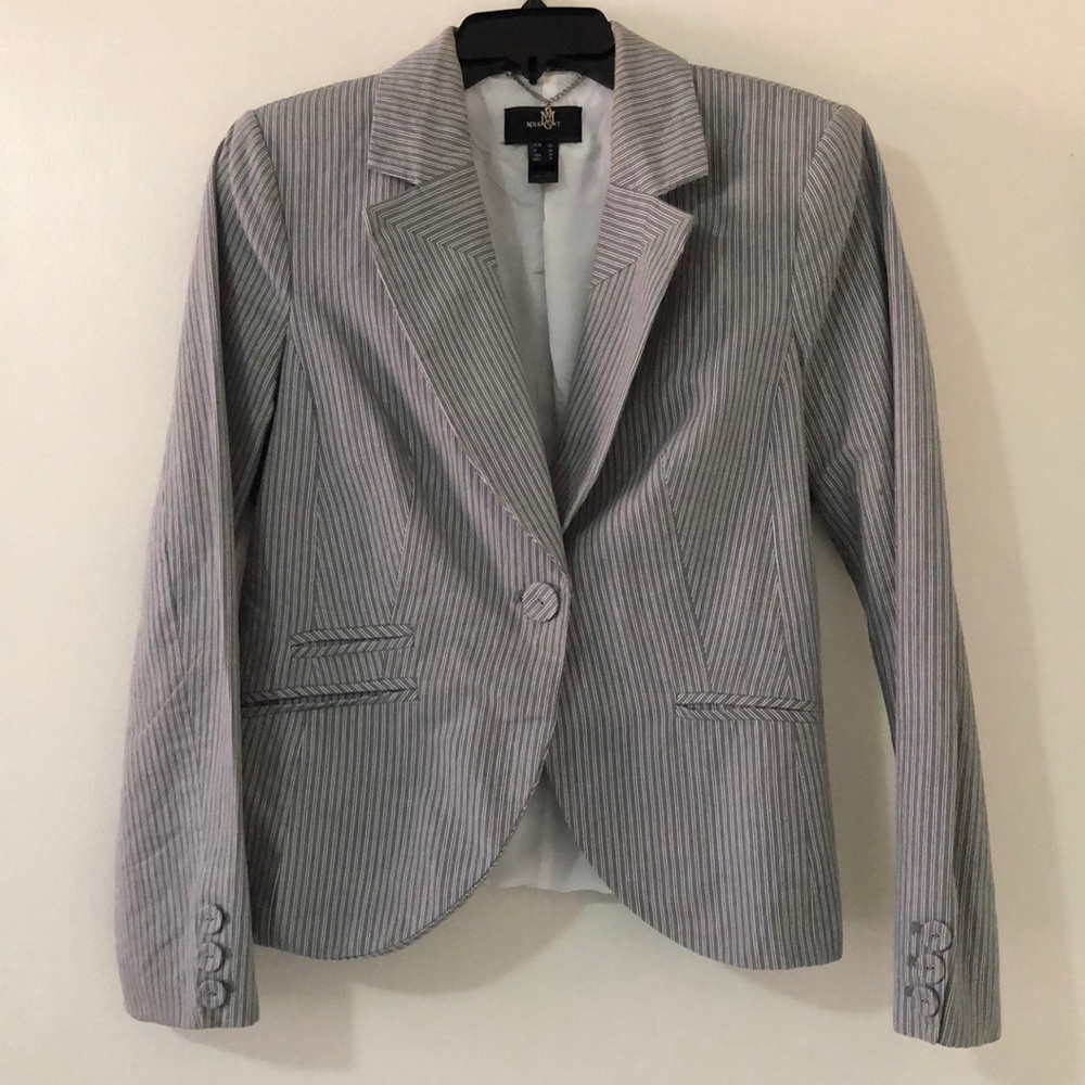 Business striped blazer